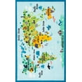 thumbnail image 3 of nuLOOM Animal World Map Kids Accent Rug, 3' 3" x 5', Baby Blue, 3 of 3