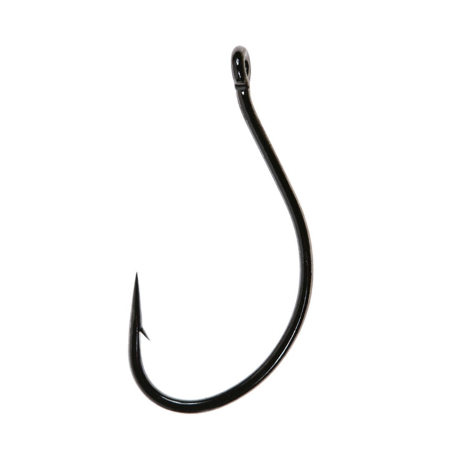 Gamakatsu Drop/Split Shot Wide Gap Ringed Eye Fish Hook #1/0 NS Black 5/Pk 50911
