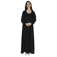 thumbnail image 1 of Bimba Robe de Prière Islamique pour Femmes avec Manches à Revers Hijab Abaya Traditionnelle Musulmane Robes, 1 of 7