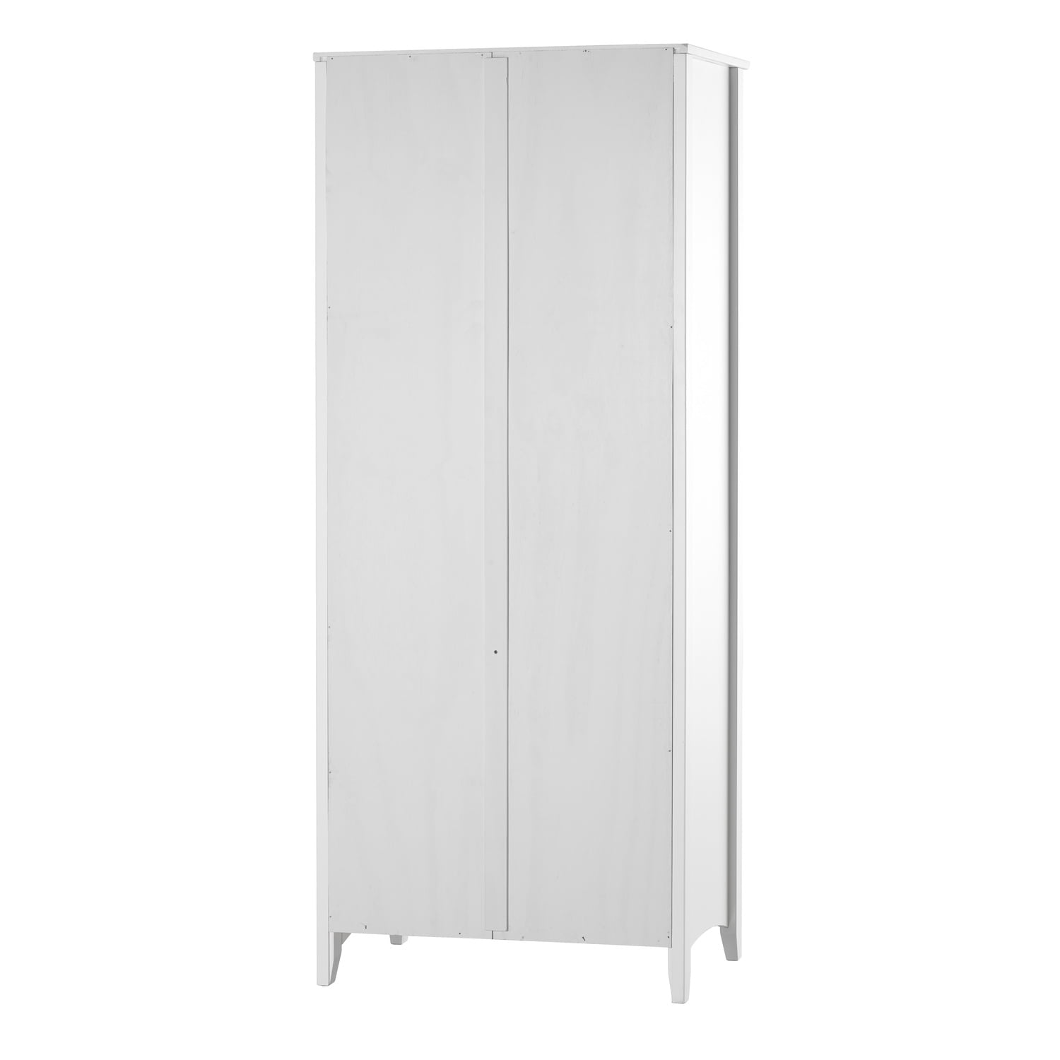 Camaflexi 72” Shaker Style 6-Shelf Wooden Bookcase Closed Back Storage Shelf, White