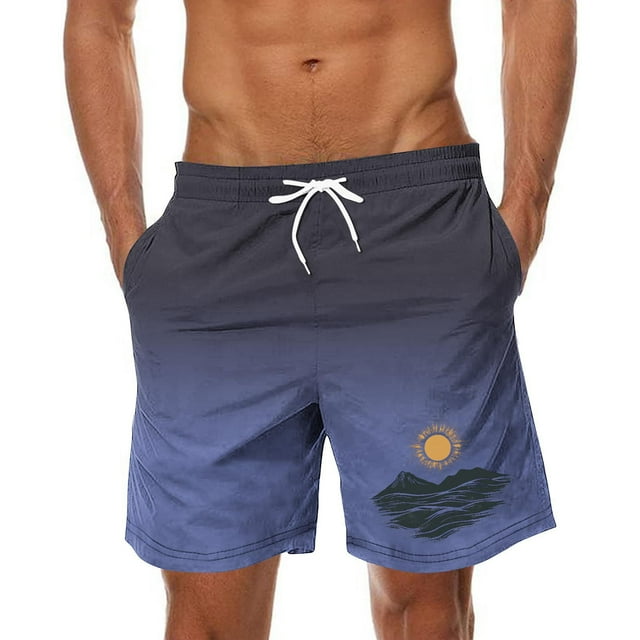 Amzcrzy Mens Shorts Plus Size Shorts Shorts for Men Men Fashion Printed Elastic Waistband Drawstring Pocket Beach Pants Beach Shorts for Men Summer Shorts