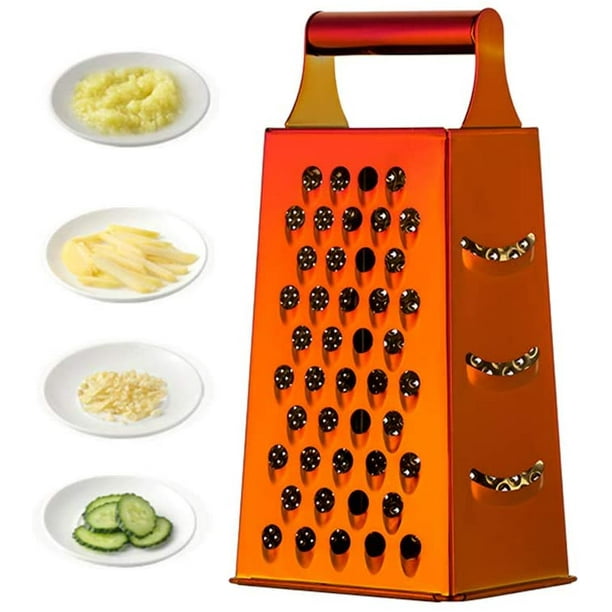 Large Stainless Steel 4 Sides Grater Slicer with Handle, Multifunctional  Cutter Planing for Ginger, Garlic, Cucumbers, Carrots, Cheese, Potato