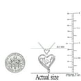 thumbnail image 2 of Dazzlingrock Collection 0.05 CT White Diamond Ladies Heart Moms Gift Mothers Journey Pendant, Sterling Silver, 2 of 5