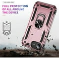 thumbnail image 7 of Phone fashion Compatible with iPhone 16E Case, Military Grade Drop Protection Cover 360 Shockproof Heavy Duty Hard Bumper Rugged Mobile Phone Cases with Kickstand Compatible with iPhone 16E Rose Gold, 7 of 7