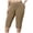 Khaki, variant on mgoYE Women's and Plus-Size Knee-Length Leggings Yoga Shorts for Ladies Indoor Outdoor Clothes(Khaki,4XL)