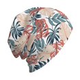 thumbnail image 6 of Naloa Tropical Leaves Soft Beanie Hat, Knit Beanie Daily Beanie in Fine Knit for Women Men Winter Travel, Outdoor, 6 of 7
