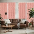 thumbnail image 2 of Ambesonne Valentine Window Curtains, Vibrant Red Hearts, Each 28" W x 84" L, Ivory Dark Coral, 2 of 5
