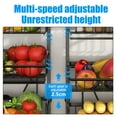 thumbnail image 4 of 4-Tier Kitchen Carts on Wheels Adjustable Metal Large Capacity Fruit Vegetable Storage Basket Pantry Utility Cart with Mesh Baskets for Kitchen Bathroom Living Room Office, 4 of 7