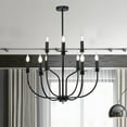 thumbnail image 3 of Ayada 6 in. 9-Light Indoor Matte Black Finish Chandelier with Light Kit, 3 of 4
