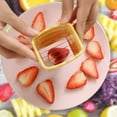thumbnail image 2 of 3Pcs Fruit Cup Slicer, Stainless Steel Strawberry Slicer,Vegetables Cutting Kitchen Gadge, Egg Slicer, Strawberry Cup Slicer,Banana Slicer, Dark Blue, 2 of 7