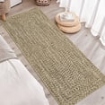 thumbnail image 2 of Hasoo 2' x 6' Modern Runner Rug for Hallway Bedroom Braided Pattern Washable Soft Indoor Carpet, Yellow, 2 of 6