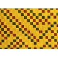 thumbnail image 1 of Ahgly Company Indoor Rectangle Checkered Yellow Modern Area Rugs, 6' x 9', 1 of 4