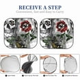 thumbnail image 6 of Kll Skulls Roses Windshield Sun Shade 2-Piece Foldable Car Front Window Sunshade For Most Sedans Suv Truck- Large, 6 of 7