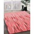 thumbnail image 3 of Ahgly Company Machine Washable Indoor Round Transitional Light Salmon Pink Area Rugs, 4' Round, 3 of 7