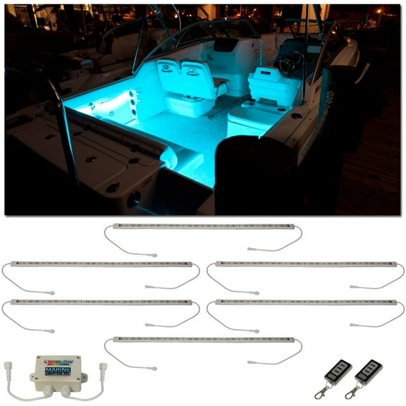 LEDGlow 6pc Million Color LED Boat Deck & Cabin Lighting Kit