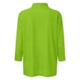 thumbnail image 4 of Mock Neck Tops for Women 3/4 Sleeve, Solid Color Loose Fit Pullover T-Shirt, Lightweight Casual Work Blouse for Everyday Wear, Spring Outfits 2026, Street Style and Office Green M, 4 of 5