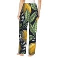 thumbnail image 3 of Disketp Citrus Fruits Elegant Lemons Print Women'S Comfy Pajama Pants Casual Drawstring Palazzo Lounge Wide Leg Pants, 3 of 9