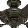 thumbnail image 6 of Hunter 52 inch Outdoor or Indoor Ceiling Fan No Light - Bronze Ceiling Fan without Light, For Patio, Porch, Garage, or Living Room, Standard Mount, 5 Blades, Pull Chain - Sea Air 53061, New Bronze, 6 of 12