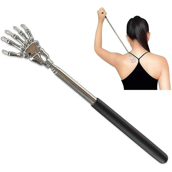 Yeanifeana Back Scratcher, Telescopic Massager, Portable and Extendable, 1 Piece (Black)