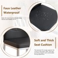 thumbnail image 5 of Set of 6 Black - and - Silver Dining Chairs,37 inches High: Ergonomic PU Backrest, Combines Comfort and Style.Perfectly blends comfort and elegance, Injecting more comfort and style into dining time., 5 of 9