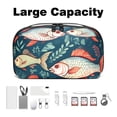 thumbnail image 3 of Fish Digital Storage Bag Pouch, Hard Drive Bag, Laptop Cord Organizer, Cable Organizer, Oxford Fabric Waterproof Electronics Travel Case - 5.9x9.44x3.14 in., 3 of 6