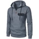 thumbnail image 5 of Sudadera con capucha para hombre, de colores sólidos, informal, con capucha, de manga larga, con bolsillo falso, para ejercicio, blusa de poliéster para hombre, 5 of 6
