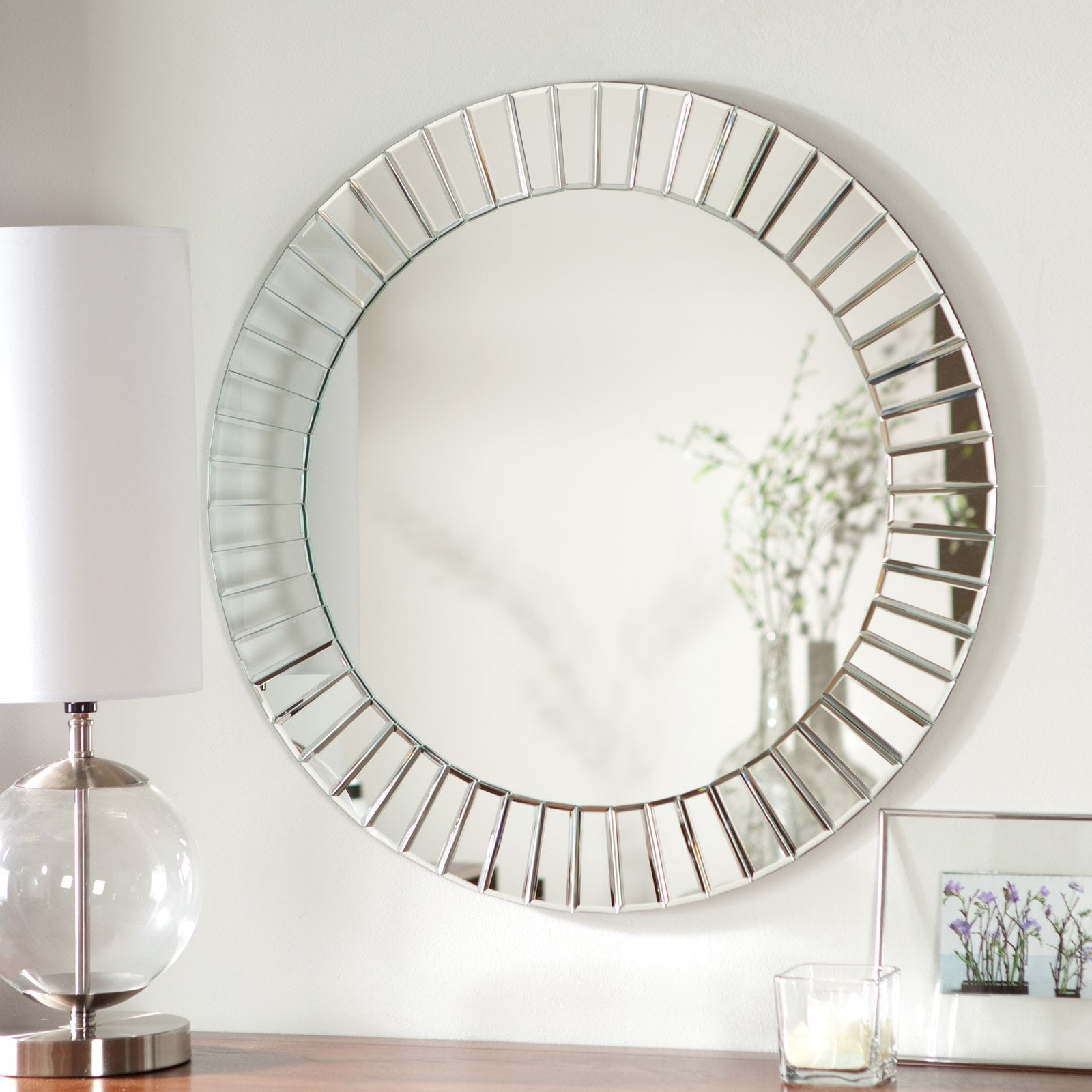 Décor Wonderland Fortune Modern Frameless Beveled Wall Mirror