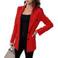 thumbnail image 6 of Casual Blazers for Women 2025 Long Sleeve Notch Lapel Collar Stretch Lightweight Business Casual Work Office Jacket, 6 of 8