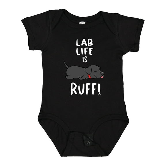 Inktastic Lab Life is Ruff Labrador Retriever Boys or Girls Baby Bodysuit