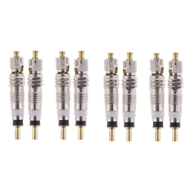 8 pieces Silver Tubeless Presta Valve Core Bicicletas Rueda Bicicletas Accesorio para tubo de neumático