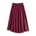 thumbnail image 4 of Sngxgn Women's Pleated Skater Skirt Basic Casual High Waisted Ruffles Flared Mini Skirts(D,M), 4 of 5