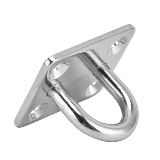 Greensen Ceiling Wall Mount Hanging Hardware,Eye Plate With Hook,4Pcs 304 Stainless Steel Eye Plate Ceiling Wall Mount Hanging Hardware With Enclosed Hook