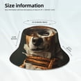 thumbnail image 3 of Fotbe Modern Cute Dog Sombrero Tipo Pescador con Estampado – Sombrero de Sol de Algodón de Moda para Playa, Golf, Pesca, 3 of 6