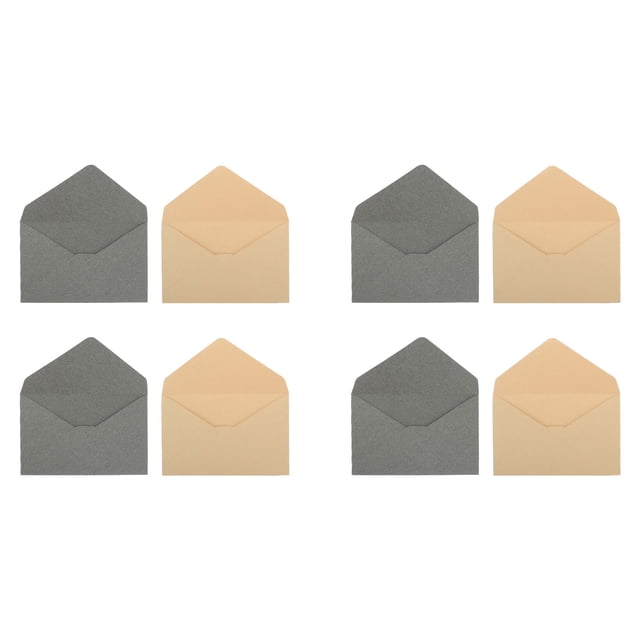 Minkissy 10pcs Retro Kraft Paper Envelopes Writing Anniversaries Neutral Grey for Adults