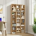thumbnail image 5 of Homfa 8-Tier Wood Bookcase, 71'' Tall Storage Cube Organizer with Adjustable Shelves, Nature, 5 of 7