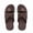 Dark Brown, variant on Plus-size Men's Fashion Cross-Strap Slide Sandals with Microfiber Upper and Lining, Skin-Friendly, Breathable, Soft, and Comfortable. Midsole Features Microfiber + D Rubber for Shock Absorption