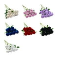 thumbnail image 1 of 10 Pieces Fabric Artificial Flower Simulation Vivid Solid Dining Table Decorative Fake Color Home Wedding Decorative Fake Flowers Plant Ornament Blue, 1 of 9