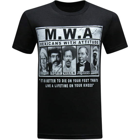 tees geek Mexicans With Attitude Men's Graphic T-Shirt - Black, Sizes S-3XL
