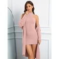 thumbnail image 6 of Women’s Cozy Anti-Pill Fleece Lounge Sweater Dress - Anti-Static, Machine Washable, Stylish & Warm, 6 of 6