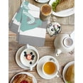 thumbnail image 4 of Nautical Anchor Kitchen Dish Towels for Drying Dishes Set of 3, Turquoise Grey White Horizontal Stripe Waffle Weave Microfiber Hand Tea Bathroom Towels Quick Dry & Absorbent Towel 15.7x23.6, 4 of 7