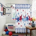 thumbnail image 3 of 4th of July Shower Curtain, 48" x 72", Patriotic Independence Day American Flag Star Blue Plaid Waterproof Bathroom Curtain Washable Shower Curtain Set with 12 Hooks, 3 of 9