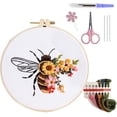 thumbnail image 1 of Wmool Bees Embroidery Kits DIY Cross Stitch Starter Craft Kits for Adults !ш, 1 of 8