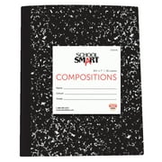 School Smart 002046 8.5 x 7 In. Flexible Composition Book, 72 Sheets - Black Marble Cover