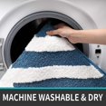 thumbnail image 4 of 40x60cm, Tapis De Bain Antidrapant azul, tapis De Douche Moelleux En microfibra, absorbente L'eau, Lavable En máquina, 4 of 5