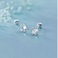 thumbnail image 5 of QQTDFG 925 Sterling Silver Solitaire Cut CZ Screw Back Stud Earrings 5mm A1781-White, 5 of 7