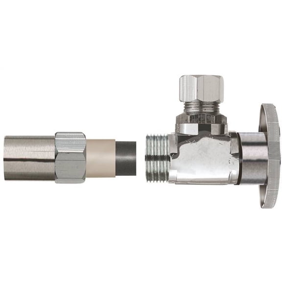 Plumb Pak PP20321LF Supply Line Valve, 1/2 x 3/8 in Connection, Compression, Brass Body