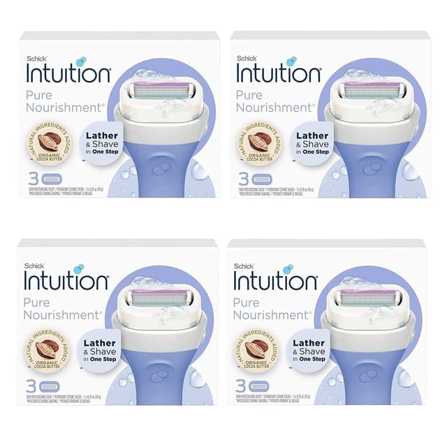 Recambios para maquinillas de afeitar Schick Intuition Pure Nourishment, 12 unidades