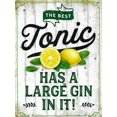 thumbnail image 1 of Vintage The Best Tonic Has A Large Gin in It Sign Decor 8x12 Inches, 1 of 4
