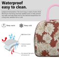 thumbnail image 3 of Lunch Bag Lunch Box for Women Reusable Insulated Lunch Cooler Bags,Large Capacity for Work Travel Picnic,Water-Resistant White Flowers on Red Lunch Tote Bag Gifts for Woman Mom Pink, 3 of 6