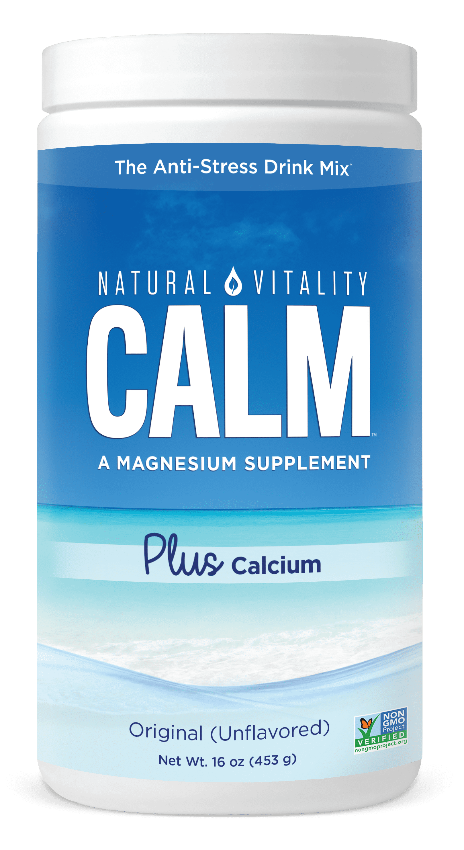 Natural Vitality Calm PLUS Calcium Supplement Powder, Original 16 oz